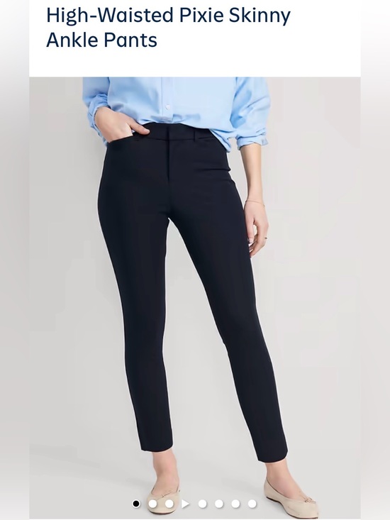 Old Navy Pants - Old Navy Navy Blue High-Waisted Pixie Skinny Ankle Pants